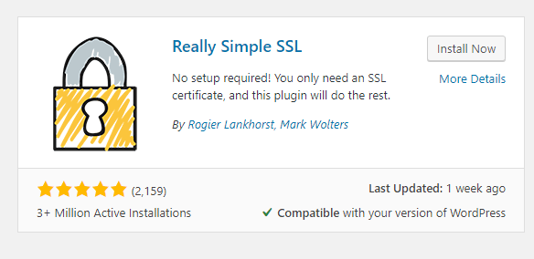Really Simple SSL plugin for wordpress